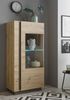 Vitrine Louna in Eiche Artisan und Graphit grau 72 x 154 cm Bild 5