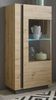 Vitrine Louna in Eiche Artisan und Graphit grau 72 x 154 cm Bild 2