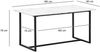 Esszimmertisch 180x90x76cm Marmor-Optik Weiß Metallbeine Modern Rechteckig Bild 4