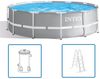 INTEX 'Prism' Frame Pool, Stahlrahmenbecken mit Filter und Leiter, 366x99 cm Bild 2