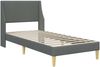 vidaXL Bettgestell mit Matratze Dunkelgrau 100 x 200 cm Polyester 3414720 Bild 4