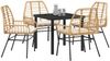 vidaXL Garten Essgruppe 5 pcs Braun Poly-Rattan 3380863 Bild 3