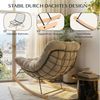FLEXISPOT Schaukelsessel Komfortabler Loungesessel, Gartenliege mit Kopfkissen (mit sanfter Schaukelfunktion, Kopfkissen & stabilem Metallrahmen), ideal für Balkon, Terrasse, Garten & Wohnzimmer Bild 4