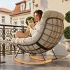 FLEXISPOT Schaukelsessel Komfortabler Loungesessel, Gartenliege mit Kopfkissen (mit sanfter Schaukelfunktion, Kopfkissen & stabilem Metallrahmen), ideal für Balkon, Terrasse, Garten & Wohnzimmer Bild 2