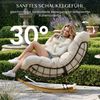 FLEXISPOT Schaukelsessel Komfortabler Loungesessel, Gartenliege mit Kopfkissen (mit sanfter Schaukelfunktion, Kopfkissen & stabilem Metallrahmen), ideal für Balkon, Terrasse, Garten & Wohnzimmer Bild 3