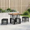 vidaXL Garten Essgruppe mit Kissen 3 pcs Schwarz und Grau 42026758 Bild 3