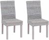 vidaXL Esszimmerstuhl 2 pcs Kubu-Rattan und Massivholz aus Mahagoni 42012419 Bild 2