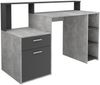 Schreibtisch >BOLTON< in Beton LA - Anthrazit - 138,5x91,6x53,5cm (BxHxT) Bild 3