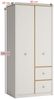 XL Küchenhängeschrank Kvantum 60x32,5x96cm 2-türig Farbe: beige matt / weiß (Q-W4/60) Bild 4