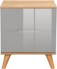 andas Nachtschrank Lund Nachttisch Beistellschrank Kommode mit Hochglanzfronten Nachtkommode mit 2 Schubladen Bestseller im skandinavischem Design Bild 2