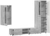 vidaXL TV-Schrankset mit Tür FLORIN 3 pcs Graues Sonoma Holzwerkstoff 3397970 Bild 5