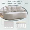 BBWL Sofa Geschwungenes Zweisitzer Sofa Chenille mit tiefen Rundkissen, Cloud Design ohne Federkern, inkl. 3 Zierkissen für kleine Wohnungen Bild 2