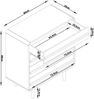 Kommode >Oskar< in Grau - 80x88x39cm (BxHxT) Bild 2