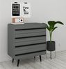 Kommode >Oskar< in Grau - 80x88x39cm (BxHxT) Bild 3