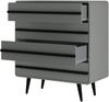 Kommode >Oskar< in Grau - 80x88x39cm (BxHxT) Bild 5
