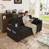 2-Sitzer Sofa B 172 x T 75 x H 82 cm aus Chenille mit USB und Stauraum Bild 4