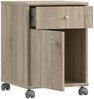 Rollcontainer >Tempra 2< Schublade, Tür, Sonoma Eiche - 38,6x54,1x42cm (BxHxT) Bild 5