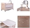 Cangaroo Reisebett Once upon a time Laufstall zwei Ebenen Matratze Wickelauflage beige Bild 4