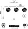 COZY HOME LED-Lichterkette Rosen Lichterkette Batterie & Stecker -, 5 Meter & 20 Blumen LED Warmweiß I Batterie&Stecker I Innenanwendung Bild 4