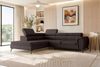 Couch Zento L Form in Samtstoff - Samtstoff - braun - Links Bild 2
