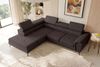 Couch Zento L Form in Samtstoff - Samtstoff - braun - Links Bild 4