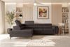 Couch Zento L Form in Samtstoff - Samtstoff - braun - Links Bild 3