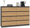 ibonto HOCHKOMMODE ANTHRAZIT / ARTISAN EICHE 40x1138x97cm (H 97 x T 40 x B 138 cm) Bild 2