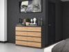 ibonto HOCHKOMMODE ANTHRAZIT / ARTISAN EICHE 40x1138x97cm (H 97 x T 40 x B 138 cm) Bild 4