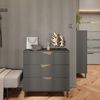 Kommode Marelle Anthrazit/Artisan 80 x 81.2 cm mit 3 Schubladen Vicco Bild 3