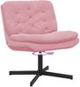 vidaXL Drehender Entspannungsstuhl Rosa 63 x 75 x 76 cm Samt 42007363 Bild 5