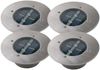 Solar LED Bodeneinbaustrahler 4er SET für Außen, Edelstahl rund Ø14cm IP67 Bild 2