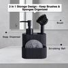 FELIXLEO Küchenorganizer-Set Spülbecken Organizer 3-teilig Schwarz mit Seifenspender Spülbürste, (1-tlg) Bild 4