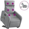 vidaXL Elektrischer Massagesessel mit Aufstehhilfe Hellgrau Stoff 3206726 Bild 2