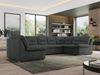 U-förmige Ecksofa, Bigsofa mit schlaffunktion, Wohnlandschaft XXL - MORBIDO U - Dunkelgrau Stoff Bild 2