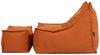 Icon Alto Sitzsack Sessel mit Hocker, Orange, Olefin Stoff für Drinnen und Draußen, Riesen Sitzsack mit Füllung, Bequemer Sessel, Garten, Terrasse, Lounge, Wohnzimmer Bild 4