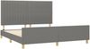 Doppelbett, Polsterbett mit Kopfteil Stoff Dunkelgrau 180x200 cm Bild 4