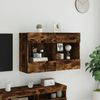 vidaXL TV-Wandschrank mit LED-Leuchten Räuchereiche 98,5x30x60,5 cm 837110 Bild 5
