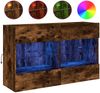 vidaXL TV-Wandschrank mit LED-Leuchten Räuchereiche 98,5x30x60,5 cm 837110 Bild 2