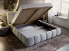 GRAINGOLD Cloud Bett 160x200, Polsterbett mit Bettkasten, Velvet-Stoff, mit Kopfteil, Hellgrau Bild 5