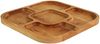28x28cm Servierplatte aus natürlichem Holz mit 5 geteilten Fächern, Servierteller von Vorspeisen, Käse und Snacks, Holzplatte Cheeseboard für Fleisch und Käse, Käseplatte, Cheese Board Bild 5