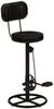 vidaXL Barhocker 2 Stk. Schwarz Echtes Ziegenleder 338216 Bild 2