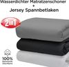 Matratzenschutzbezug Matrazenschoner mit Spannbettlaken - Wasserdichter und Atmungsaktiver livessa, 2IN1 (SPANNBETTLAKEN+WASSERDICHTER MATRATZENSCHONER) 100% BAUMWOLLE Bild 3