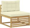 vidaXL Outdoor-Sofagarnitur mit Kissen 9 pcs Weiß und Creme Polyester 3390985 Bild 4