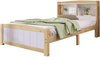 Kindereinzelbett 90×200 cm aus Massivholz mit Stauraum-Kopfteil, weiß Bild 5