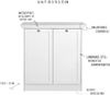 Kommode >Landsted< in Weiß - 80x90x35cm (BxHxT) Bild 5