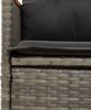 vidaXL 3-tlg. Bistro-Set mit Kissen Grau Poly Rattan 3276843 Bild 5