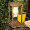 Außenleuchte, Sockelleuchte, ALU, Holzoptik, H 35 cm Bild 5