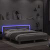 vidaXL Bettgestell mit Kopfteil und LED-Beleuchtung Grau Sonoma 3207523 Bild 4