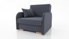 Wohnero 24 Goldi 1 Premium Schlafsessel 90x100 cm mit Schlaffunktion & Bettkasten – Hochwertiger Klappsessel 80x195 cm, Design Sofa Dunkelgrau Bild 2