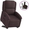 vidaXL Relaxsessel mit Aufstehhilfe Dunkelbraun Stoff 3204169 Bild 2